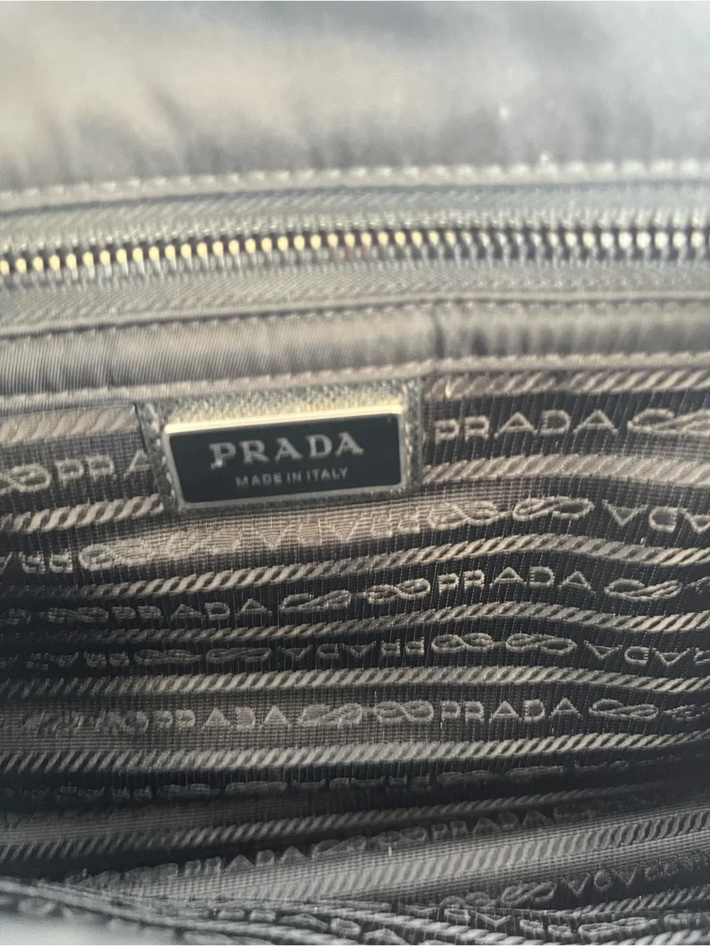 Prada Black Nylon Messenger Bag with Front Buckles